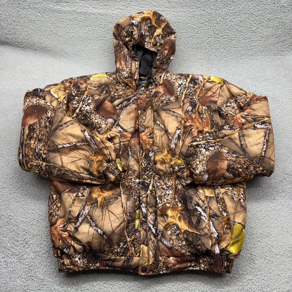 World Famous Sports WK101-409 Mens XL Burly Camo Insulated Hooded Hunting Jacket